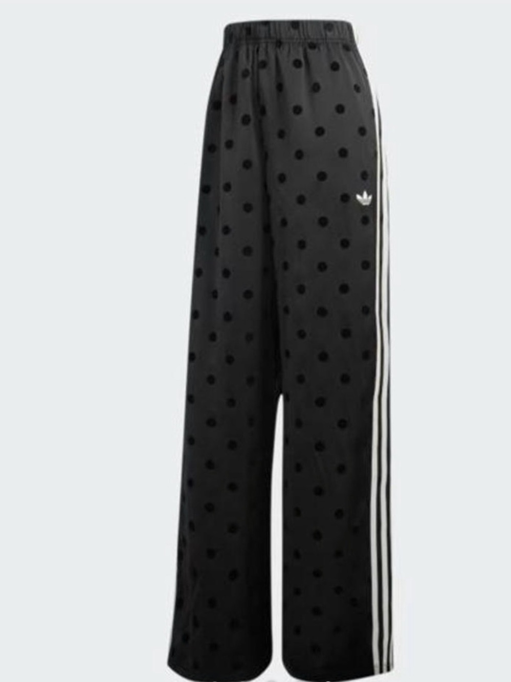 Adidas SET: Black Polka Dot Satin Jacket & Matching Pant - M - Picture 2 of 3